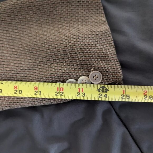Jordan Marsh brown suit Jacket sz 48 (check last photo) - Picture 13 of 15